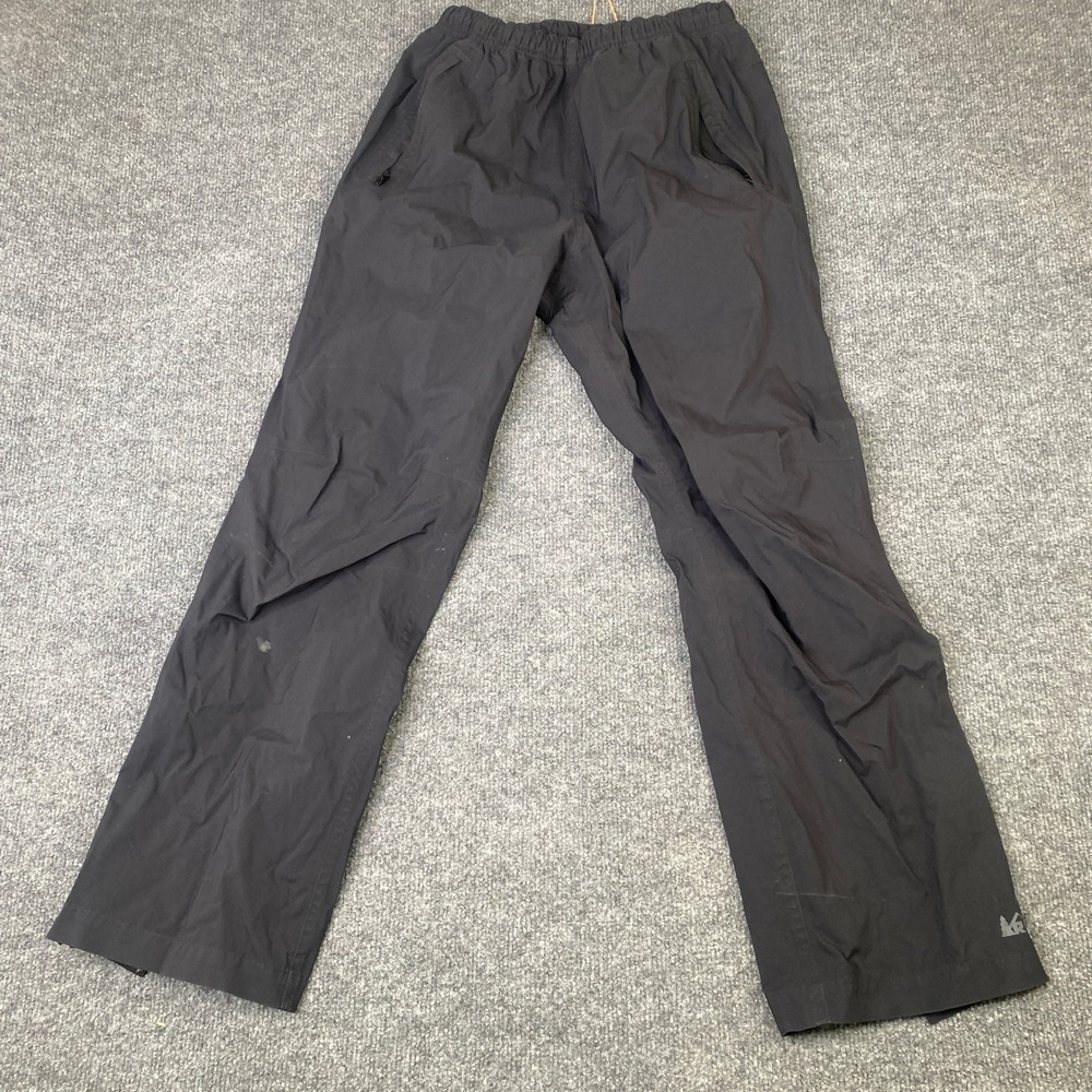 REI Kids Rain Pants Black Waterproof Seam Sealed Outdoor Hiking Large 14-16
